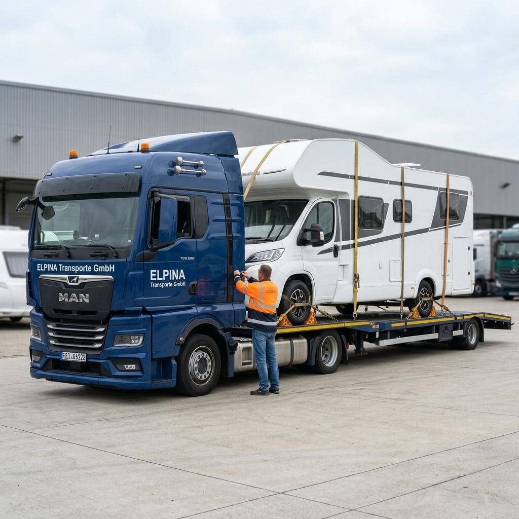 Caravan- und Reisemobiltransporte